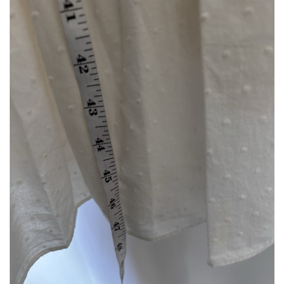 Madewell Dress Medium Aline Tiered White Cotton Short Sleeve Boho - Picture 7 of 9